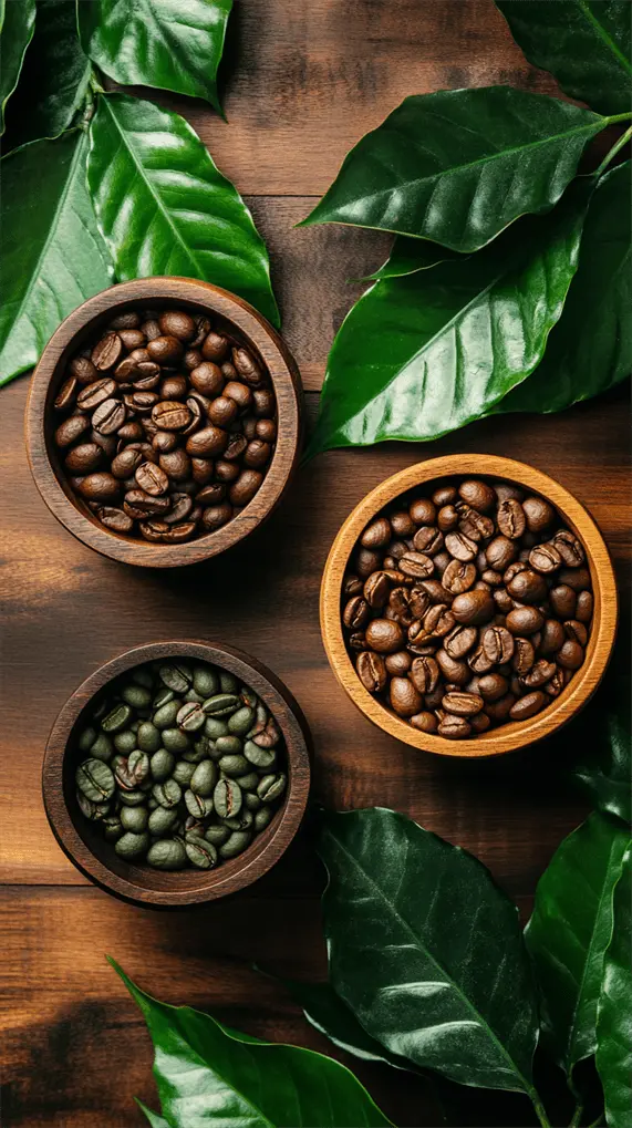 A Robusta coffee beans