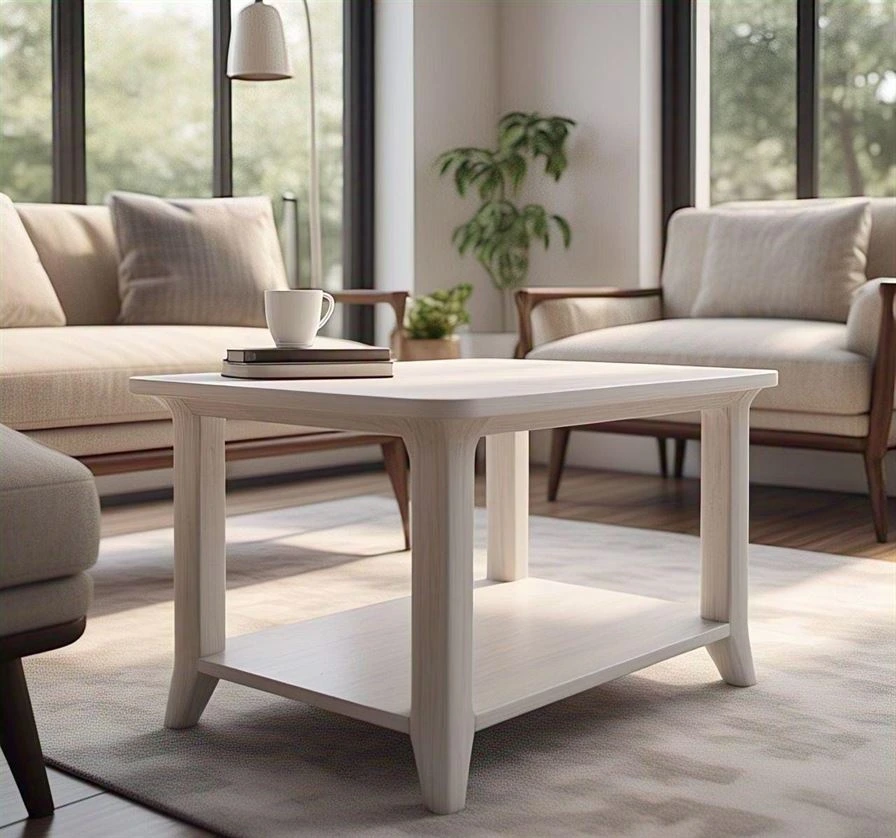 white coffee table